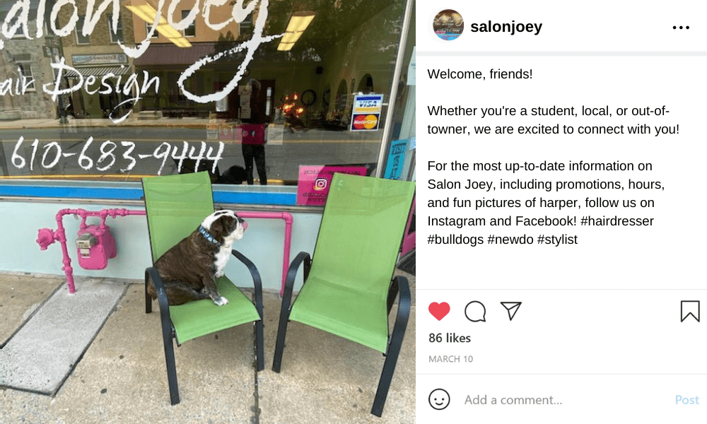 Salon Joey Instagram